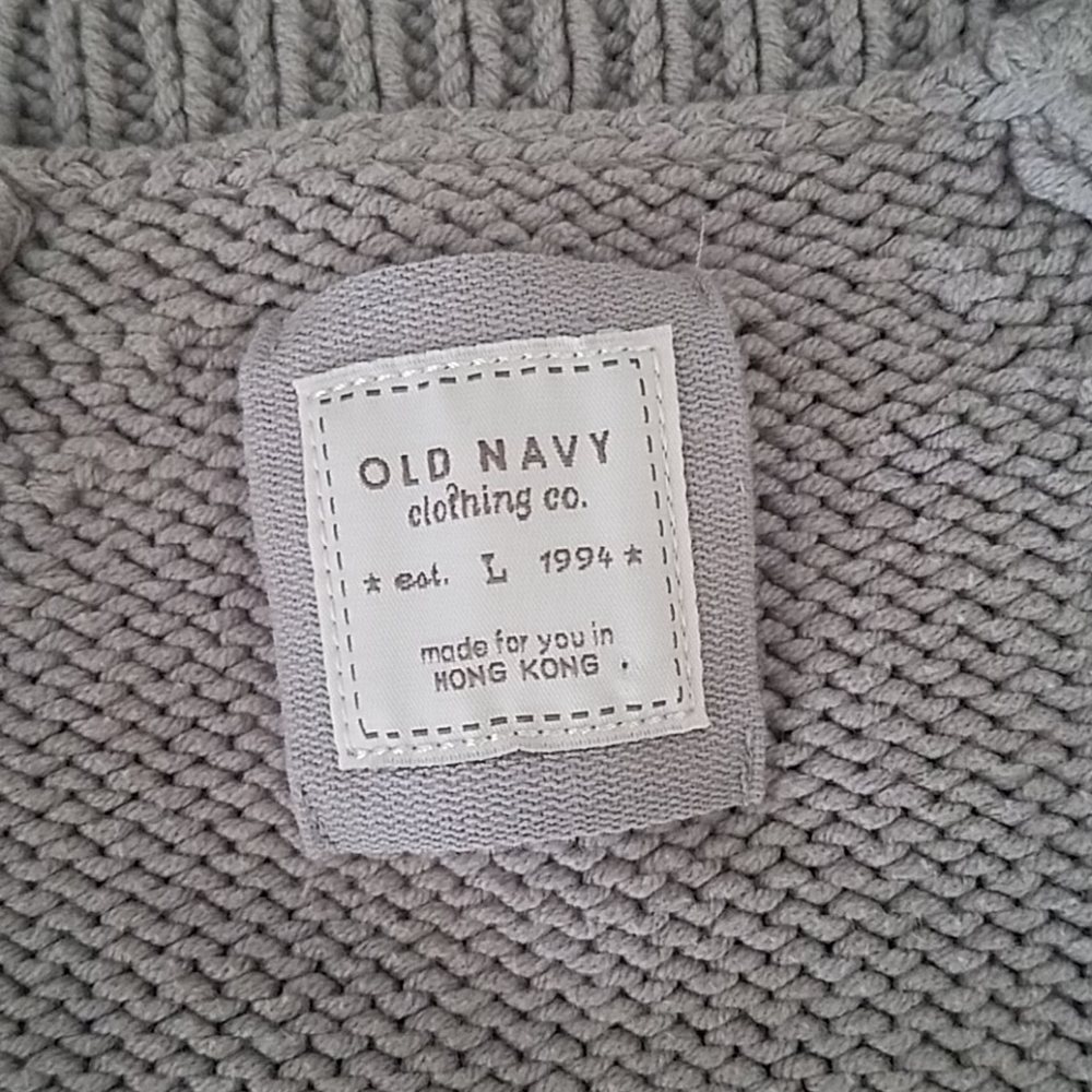 Old Navy Grey Pullover Sweater Large - Picture 4 of 7